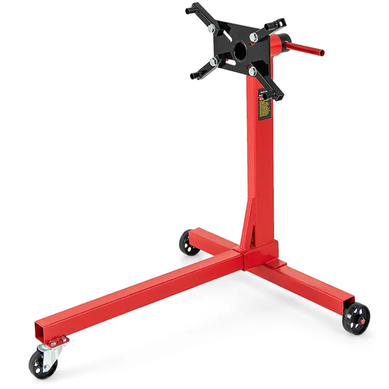 GoPlus-Motorhalterung, 340 kg (3/8 Tonnen), Motorhalterung mit Rollen, 360-Grad-drehbarem Kopf und verstellbaren Armen