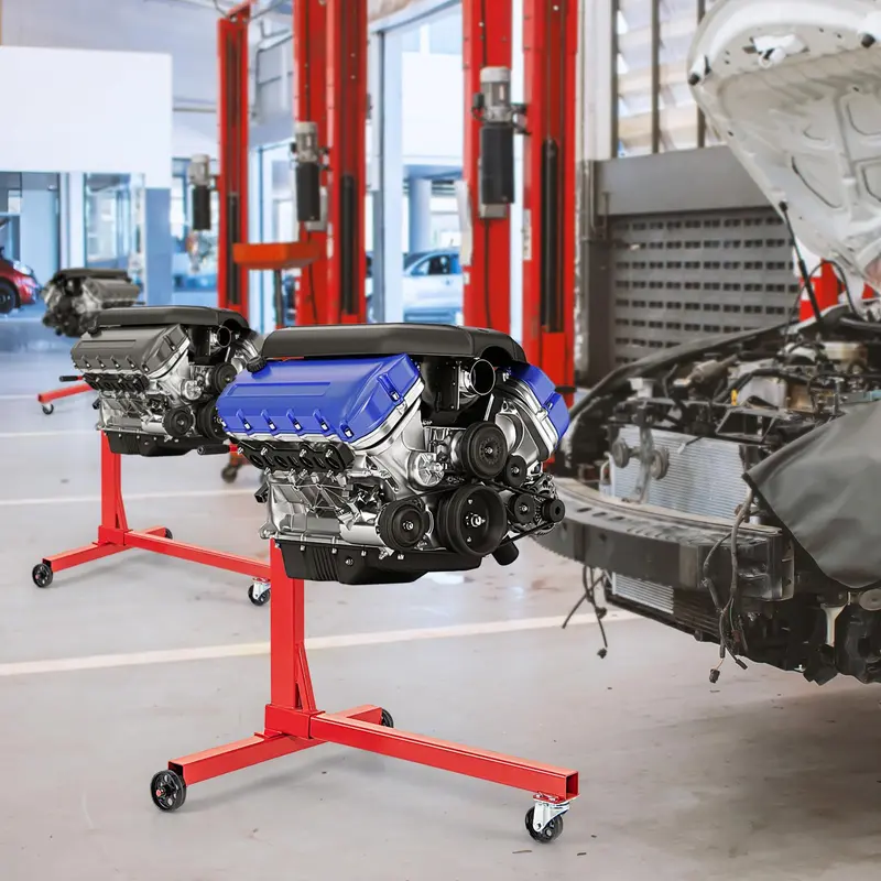 GoPlus-Motorhalterung, 340 kg (3/8 Tonnen), Motorhalterung mit Rollen, 360-Grad-drehbarem Kopf und verstellbaren Armen 2