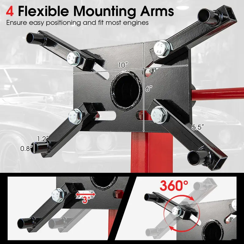 GoPlus-Motorhalterung, 680 kg (3/4 Tonne), mit 4 Rädern
