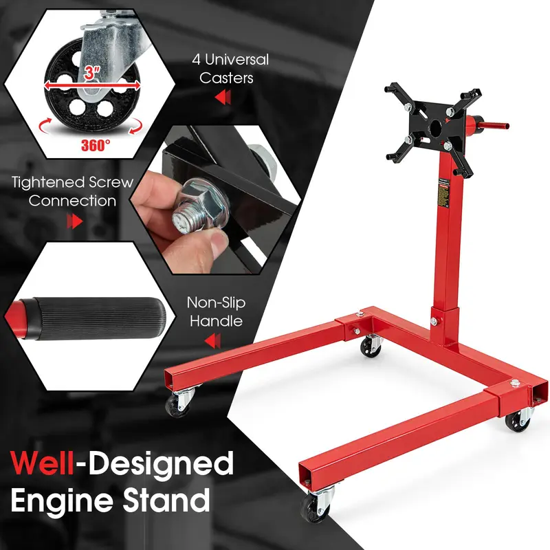 GoPlus-Motorhalterung, 680 kg (3/4 Tonne), mit 4 Rädern