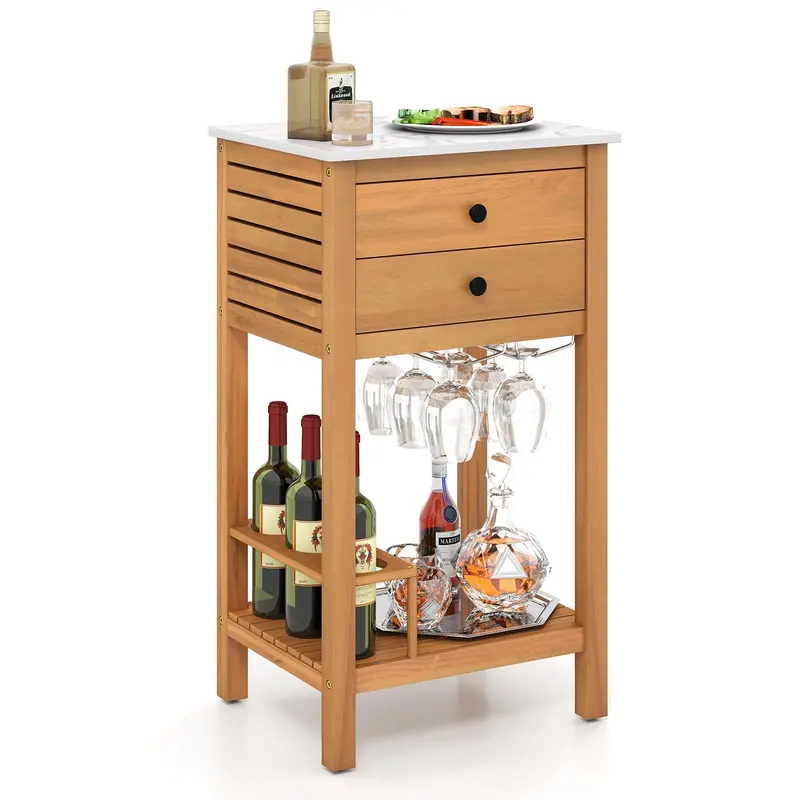 Goplus Outdoor-Bar-Buffet-Sideboard für Garten, Terrasse und Ecke
