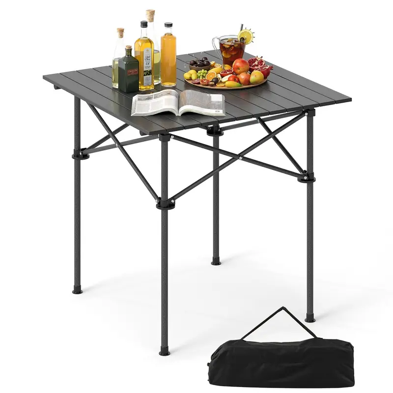 Goplus Outdoor-Klapptisch für Camping mit Schnellverbindungssystem und Tragetasche