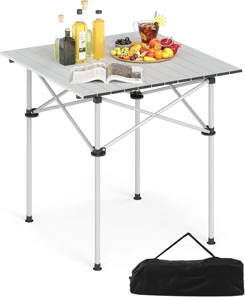 Goplus Outdoor-Klapptisch für Camping mit Schnellverbindungssystem und Tragetasche