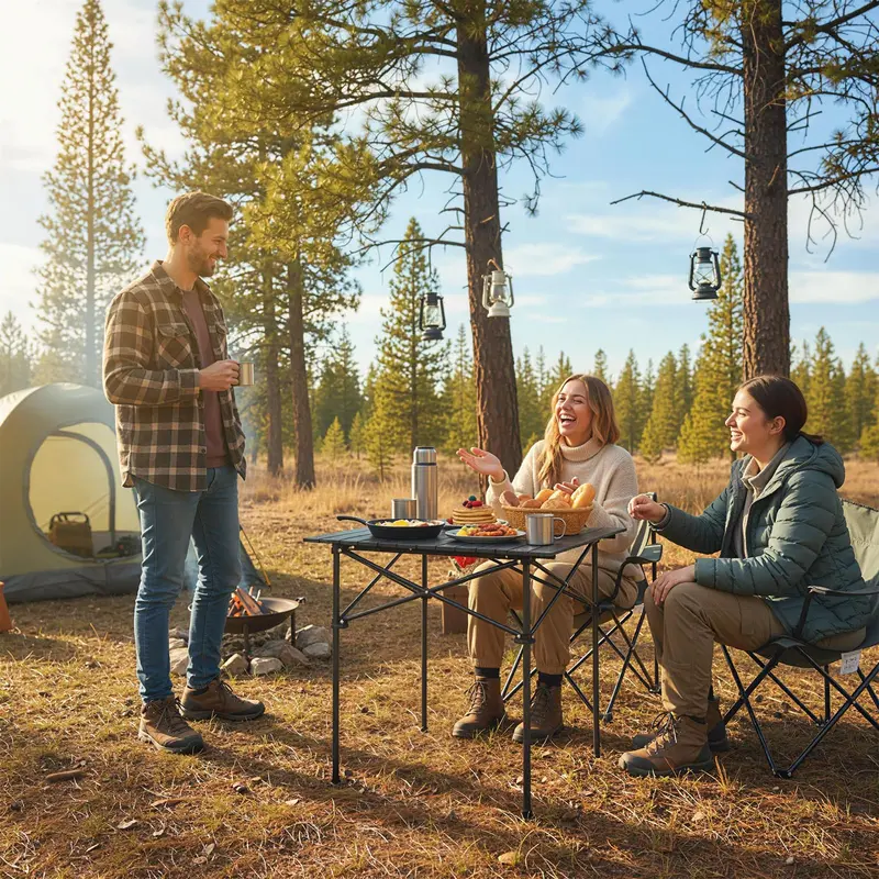 Goplus Outdoor-Klapptisch für Camping mit Schnellverbindungssystem und Tragetasche