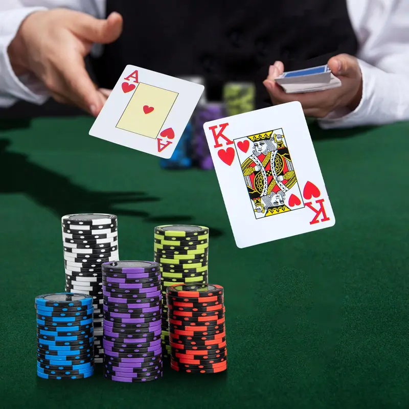 GoPlus-Pokerchip-Set, 300 oder 500 Stück à 14 g aus Ton