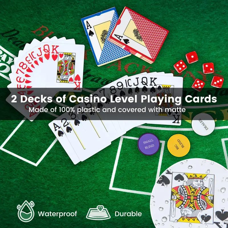 GoPlus-Pokerchip-Set, 300 oder 500 Stück à 14 g aus Ton