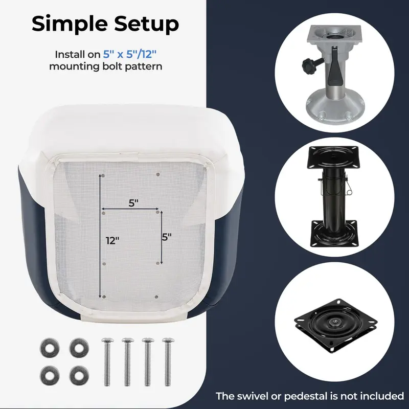 GoPlus-Pontonboot-Sitz mit dick gepolstertem Sitz | Ergonomischer Kabinen-Kommandantensitz