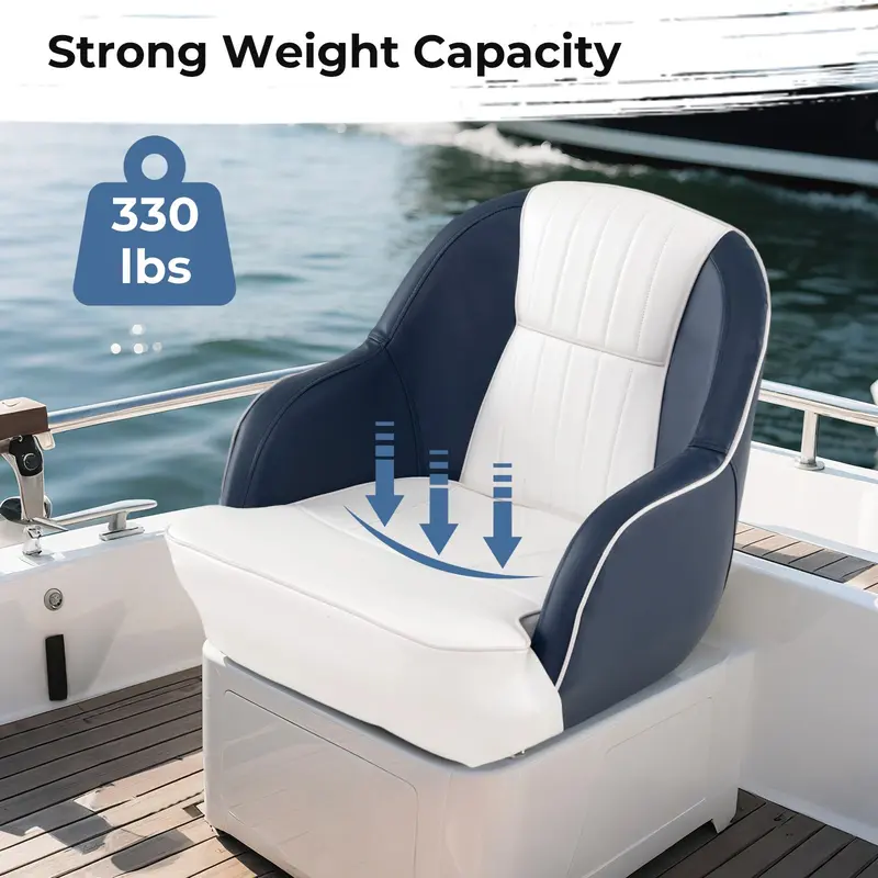 GoPlus-Pontonboot-Sitz mit dick gepolstertem Sitz | Ergonomischer Kabinen-Kommandantensitz