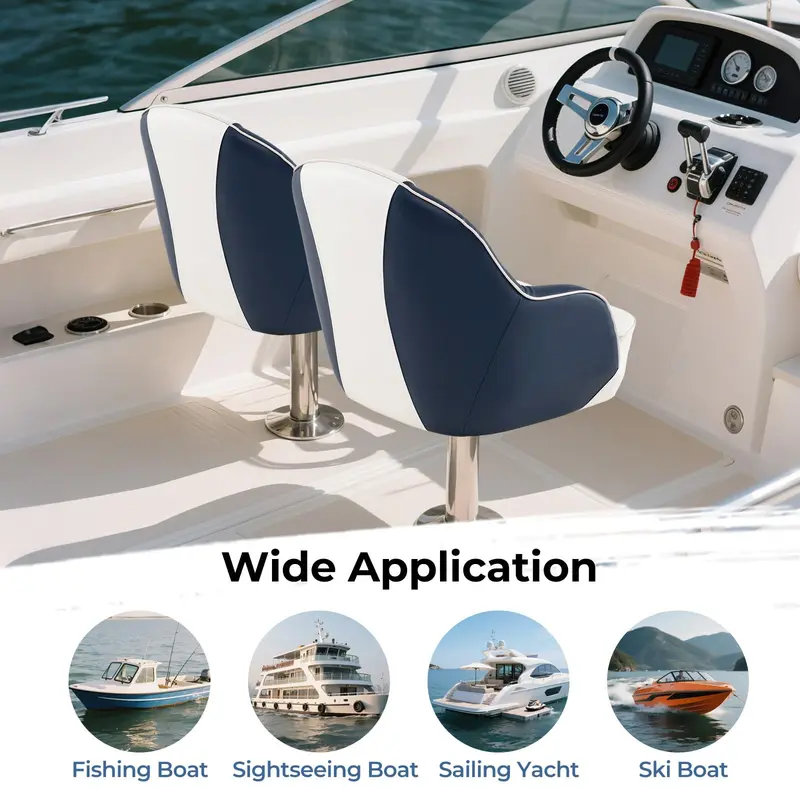 GoPlus-Pontonboot-Sitz mit dick gepolstertem Sitz | Ergonomischer Kabinen-Kommandantensitz