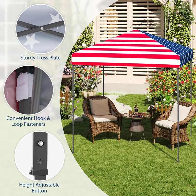 GoPlus Pop-up-Canopy-Zelt 2,5 x 2,5 m – Sofortaufbau-Schutzunterstand mit Tragetasche