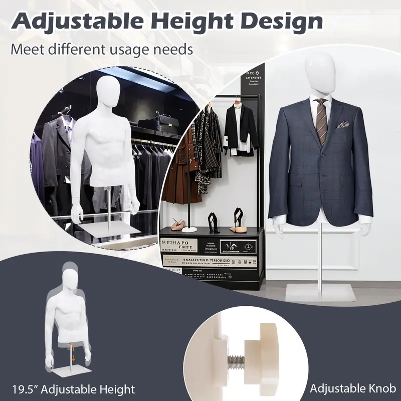 GoPlus PP-Männlicher Modell-Mannequin-Torso für Schneidergeschäfte