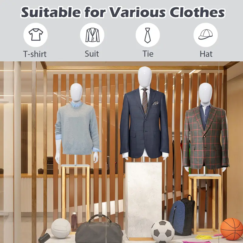 GoPlus PP-Männlicher Modell-Mannequin-Torso für Schneidergeschäfte