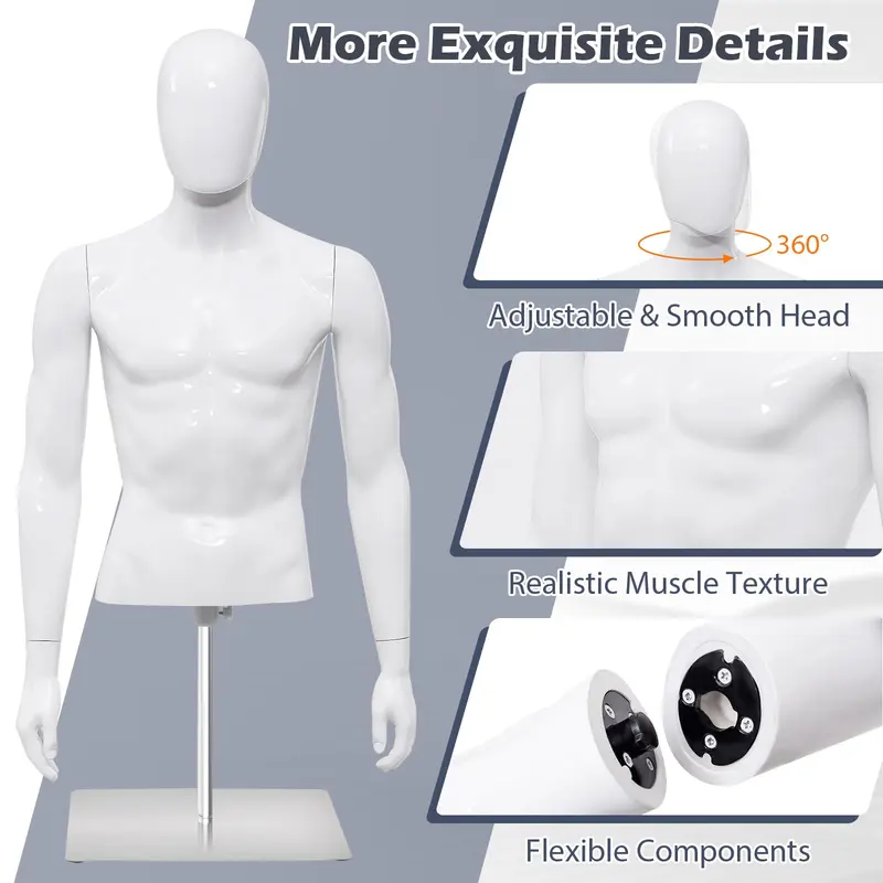 GoPlus PP-Männlicher Modell-Mannequin-Torso für Schneidergeschäfte