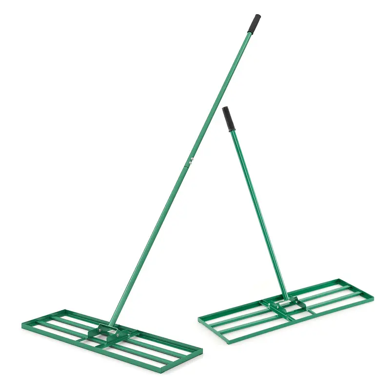 Goplus Rasennivelliergerät, 75 cm × 25 cm, robustes Garten-Leveling-Rake mit ergonomischem Griff für Bodenbearbeitung