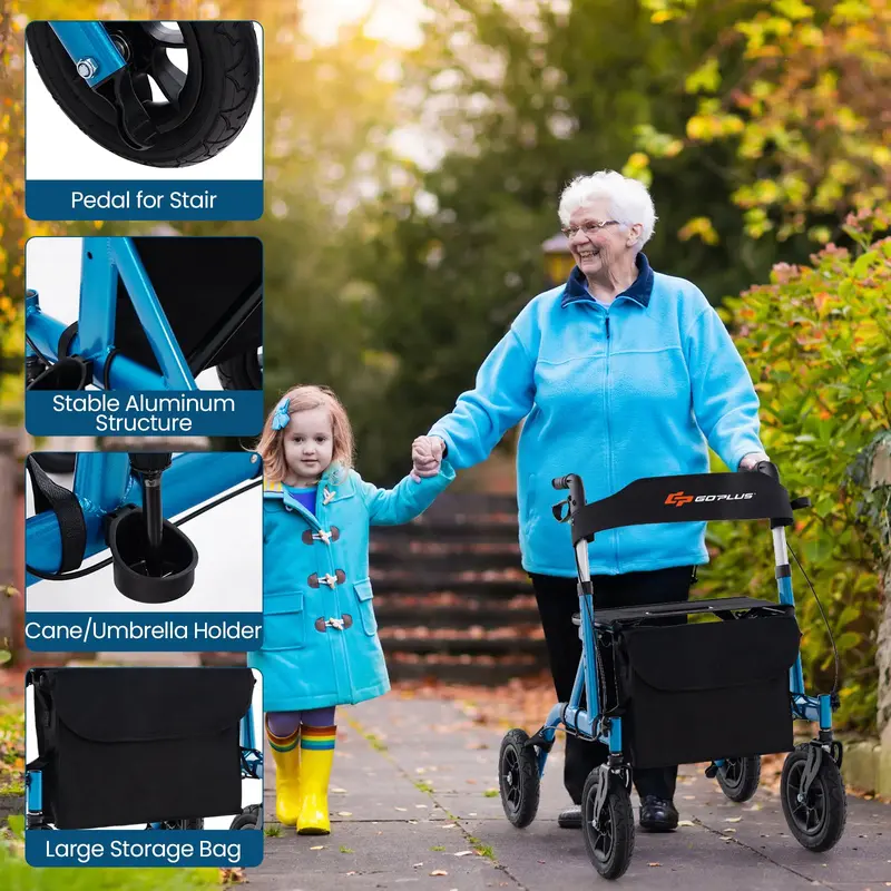 GoPlus-Rollator für Senioren mit Sitzfläche