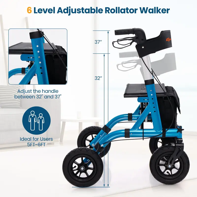 GoPlus-Rollator für Senioren mit Sitzfläche