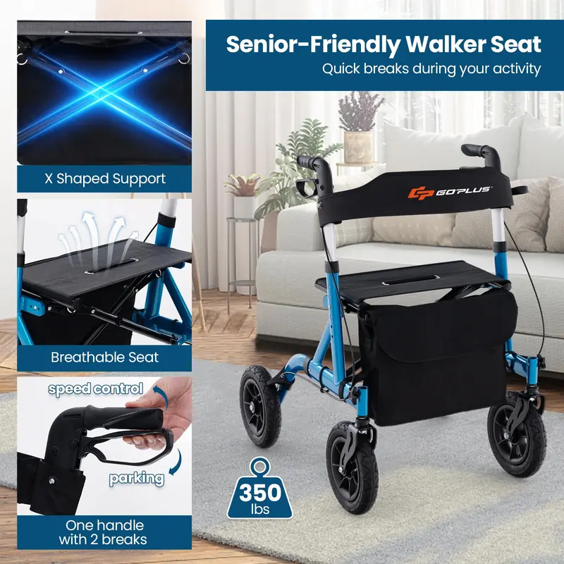 GoPlus-Rollator für Senioren mit Sitzfläche
