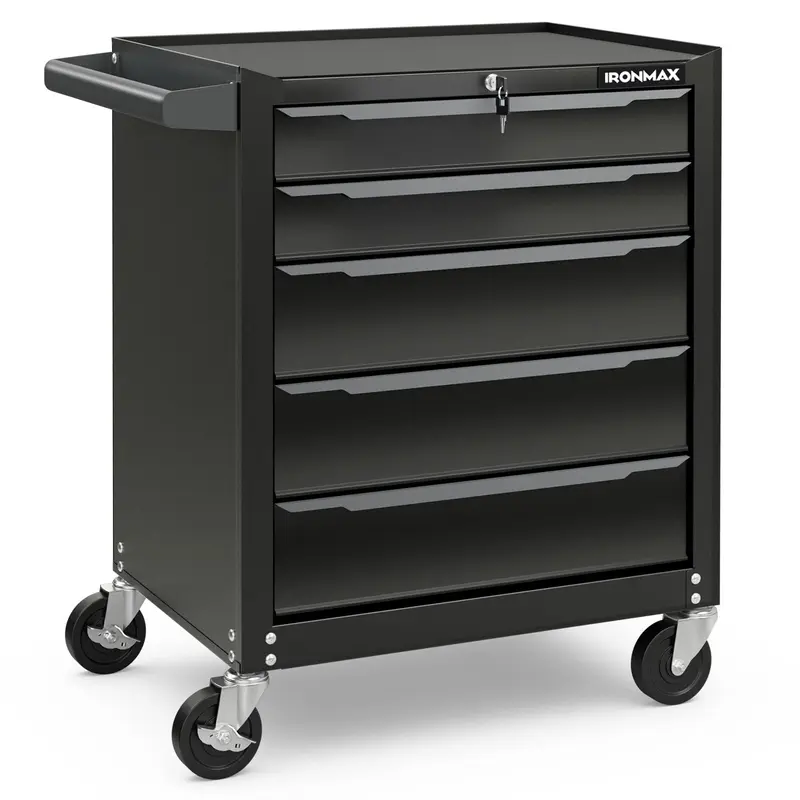 GoPlus Rollender Stahl-Tool-Chest mit 5 Schubladen und Aufhängelöchern