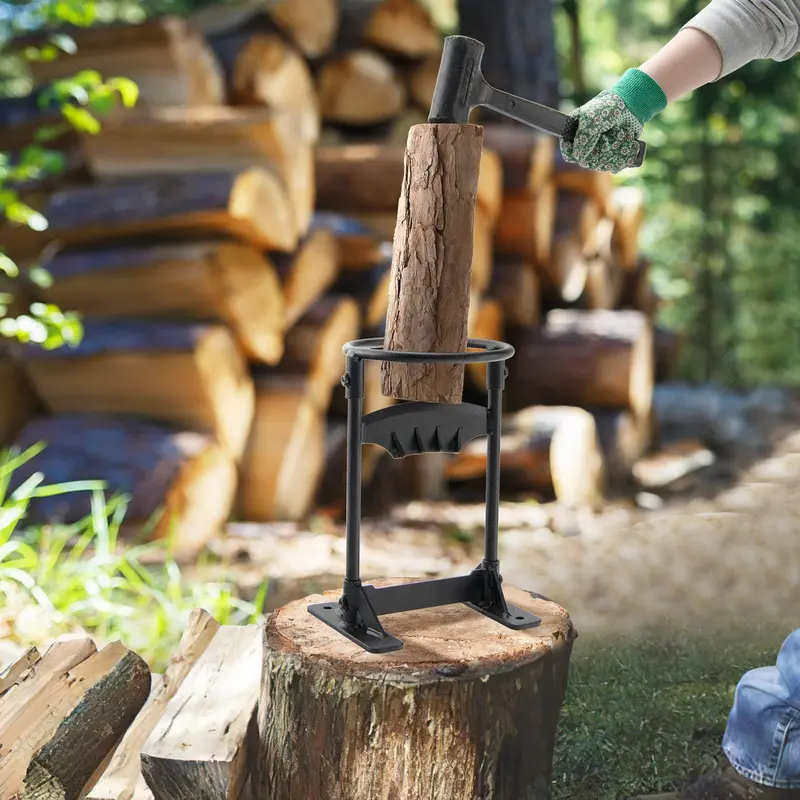 GoPlus Scheitholz-Spaltgerät für Anzündholz, manuelles Holzspaltgerät aus hochwertigem Kohlenstoffstahl