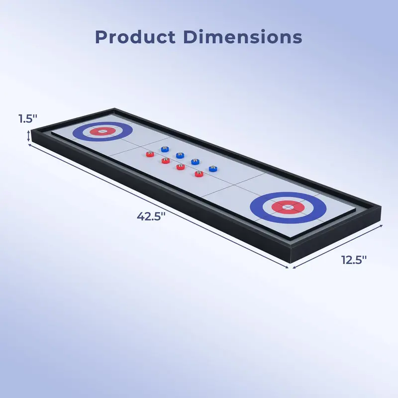 Goplus Shuffleboard- und Curling-Spiel: 2-in-1-Kombinations-Spielset für Erwachsene