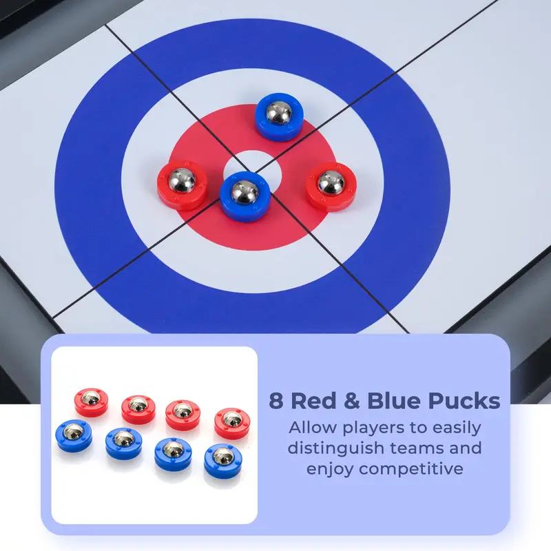 Goplus Shuffleboard- und Curling-Spiel: 2-in-1-Kombinations-Spielset für Erwachsene
