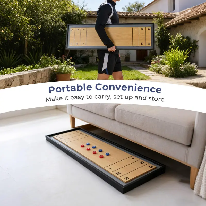 Goplus Shuffleboard- und Curling-Spiel: 2-in-1-Kombinations-Spielset für Erwachsene