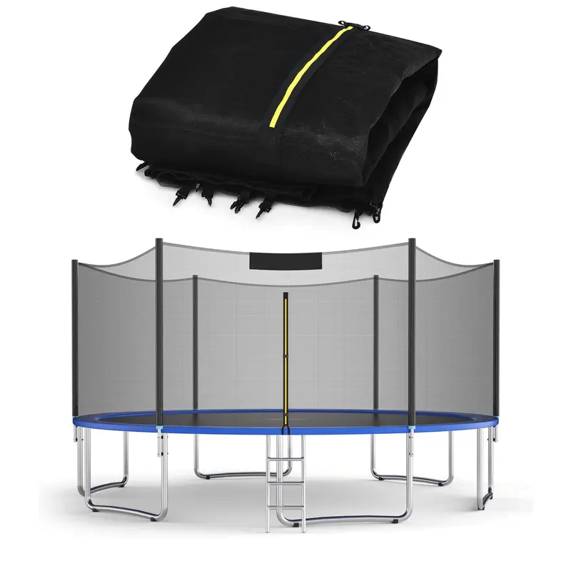 GoPlus-Sicherheitsnetz für Trampolins mit runder Rahmenkonstruktion (8 ft, 10 ft, 12 ft, 14 ft, 15 ft, 16 ft) – Ersatz-Außen-Netz