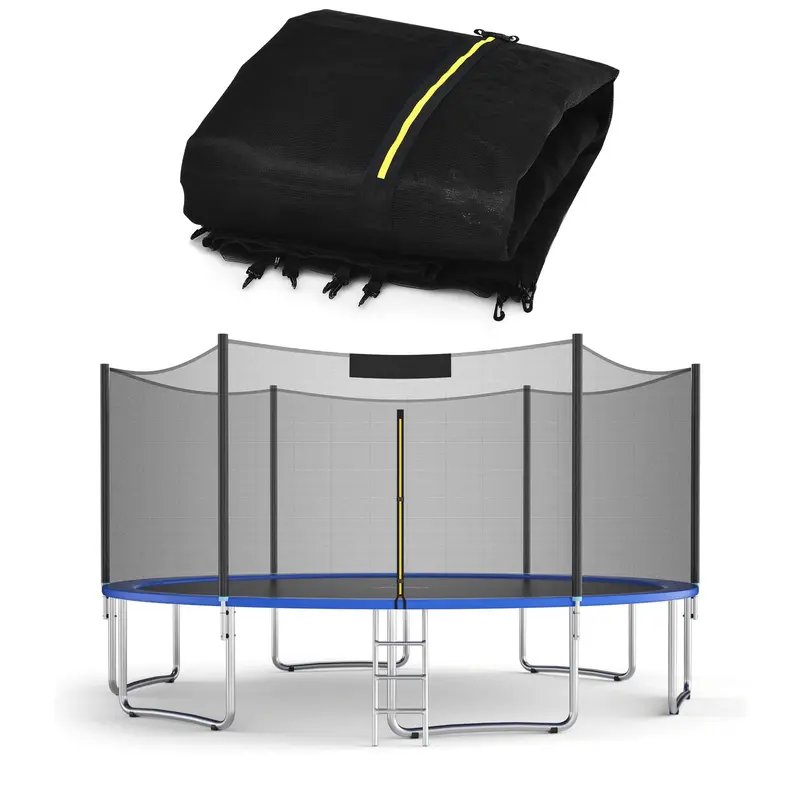 GoPlus-Sicherheitsnetz für Trampolins mit runder Rahmenkonstruktion (8 ft, 10 ft, 12 ft, 14 ft, 15 ft, 16 ft) – Ersatz-Außen-Netz