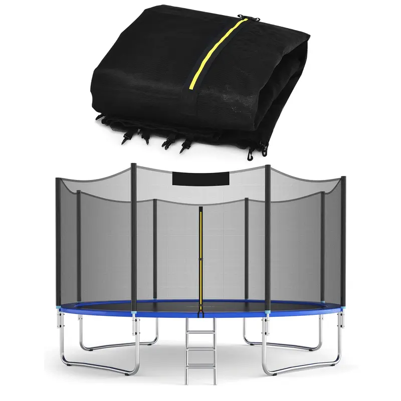 GoPlus-Sicherheitsnetz für Trampolins mit runder Rahmenkonstruktion (8 ft, 10 ft, 12 ft, 14 ft, 15 ft, 16 ft) – Ersatz-Außen-Netz