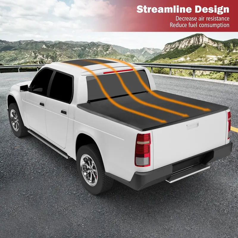Goplus Soft Quad-Fold Tonneau-Cover