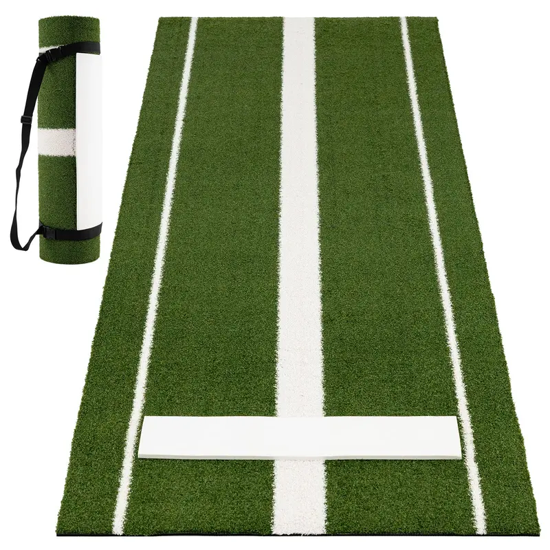 Goplus Softball-Wurfmatte für Indoor- und Outdoor-Training, 10 × 3 Fuß