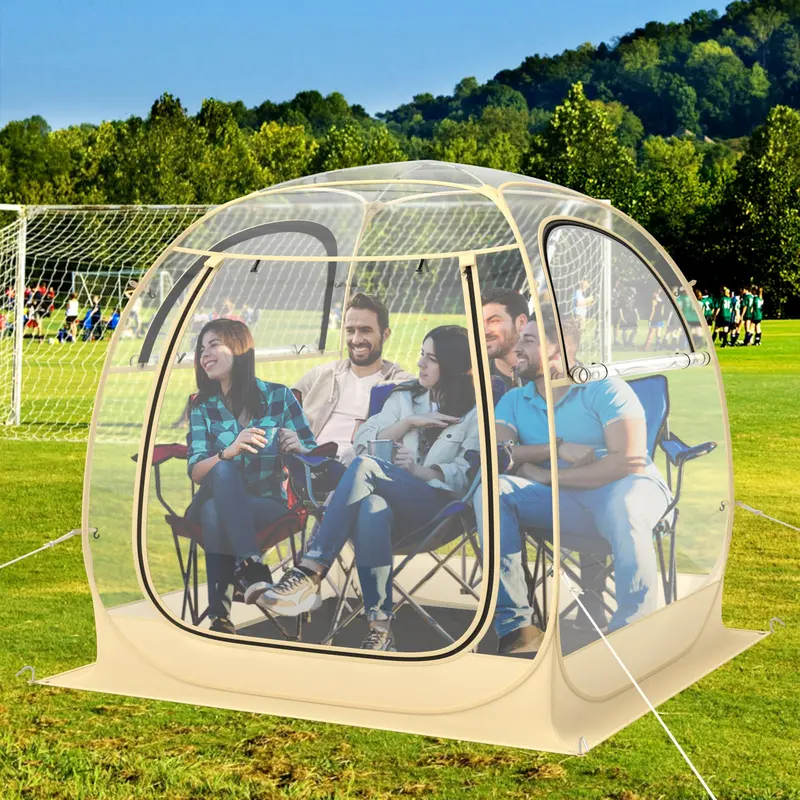 Goplus Sportzelt, schnellaufbaubares Wetterschutz-Zelt mit Tragetasche, Bodenmatte, Windseilen, Heringen und Sandsack