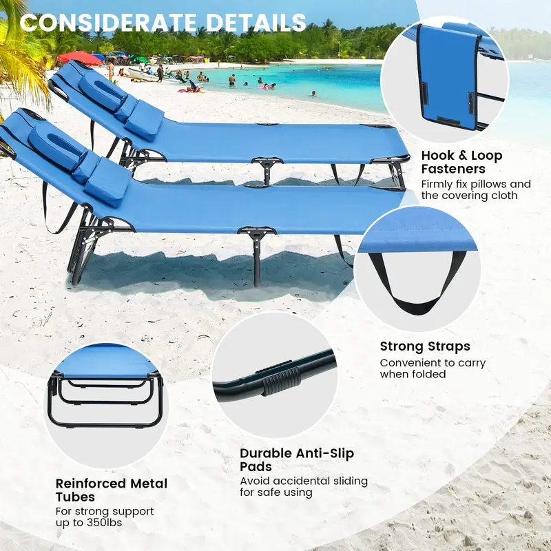 Goplus Strand-Chaiselongue