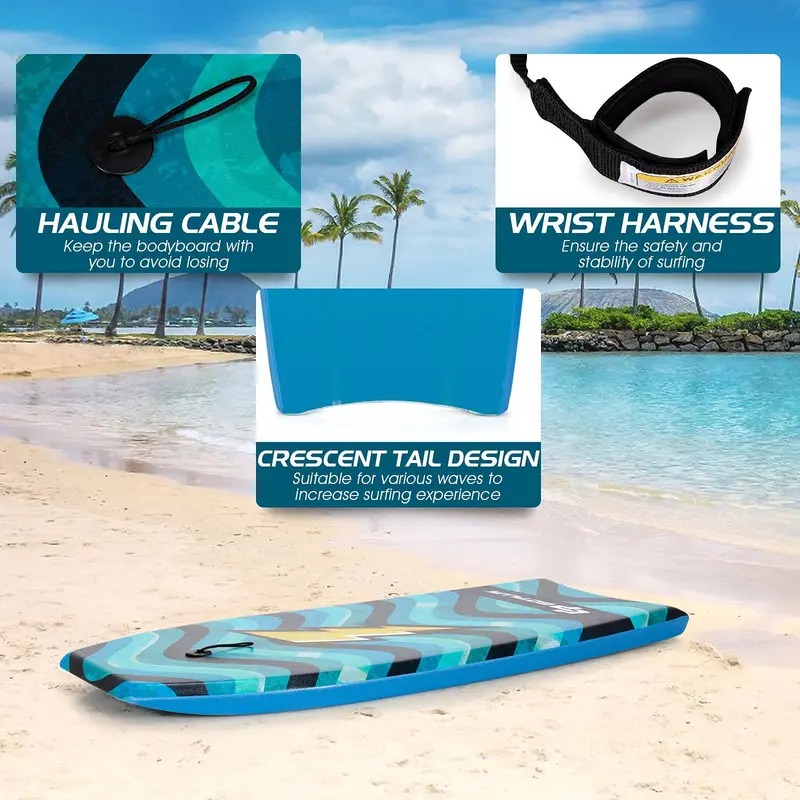 Goplus Superleichtes Bodyboard, 37–41 Zoll mit EPS-Kern und XPE-Deck