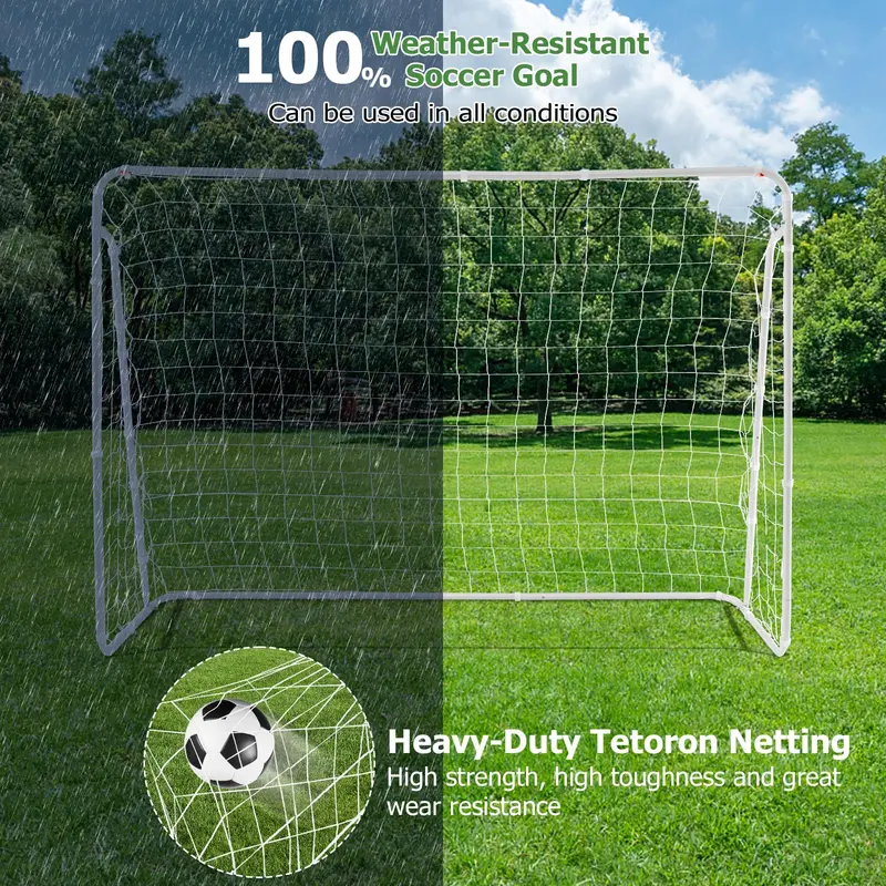 GoPlus-Tor für Fußball, 216 x 152 cm (7 x 5 ft), mit Metallgestell für den Garten