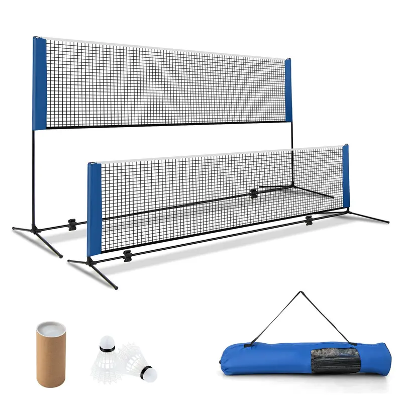 Goplus tragbares Badminton-Netzset, 14 Fuß Volleyball-/Pickleball-Netz