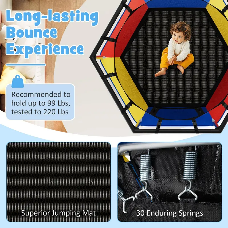 GoPlus Trampolin für Kinder, 122 cm (48 Zoll), mit Sicherheitsnetz 2