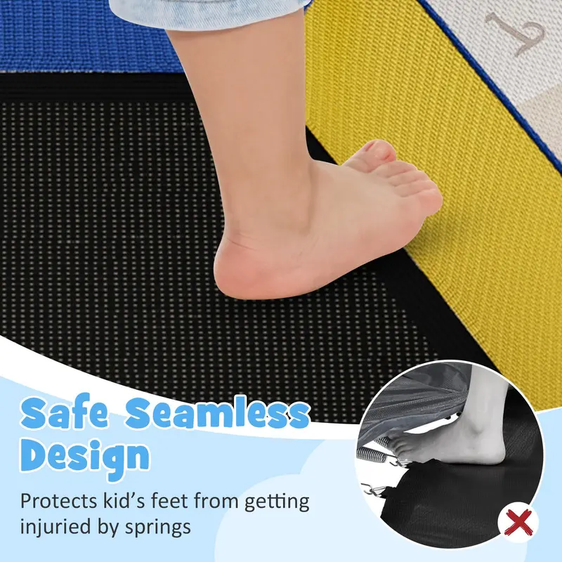 GoPlus Trampolin für Kinder, 122 cm (48 Zoll), mit Sicherheitsnetz