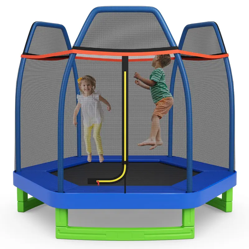 GoPlus-Trampolin für Kinder, 2,13 m (7 Fuß), ASTM-zertifiziert, für Jungen und Mädchen, für Innen- und Außenbereich