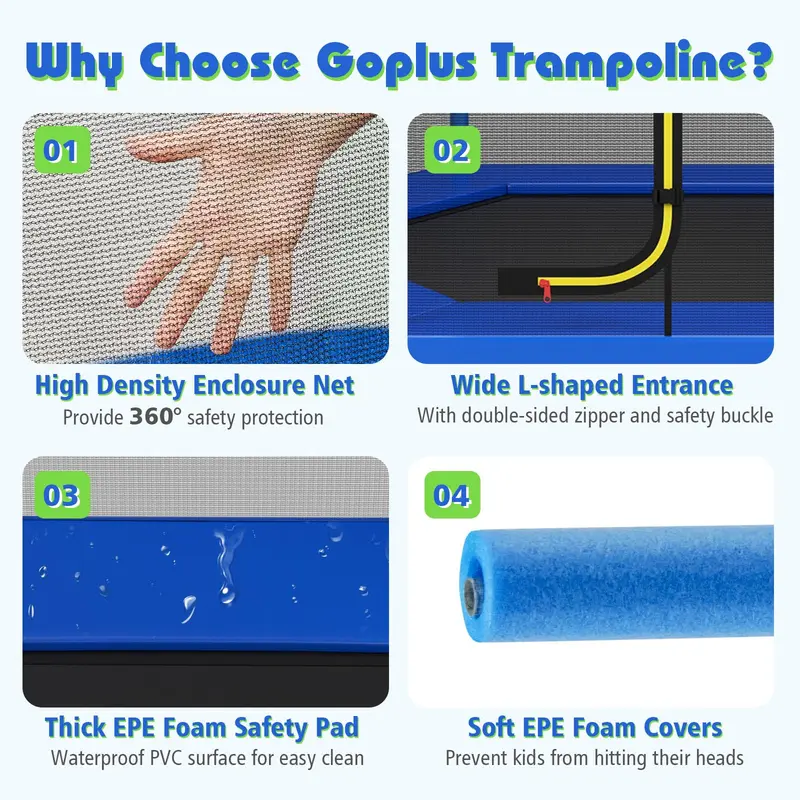 GoPlus-Trampolin für Kinder, 2,13 m (7 Fuß), ASTM-zertifiziert, für Jungen und Mädchen, für Innen- und Außenbereich 2
