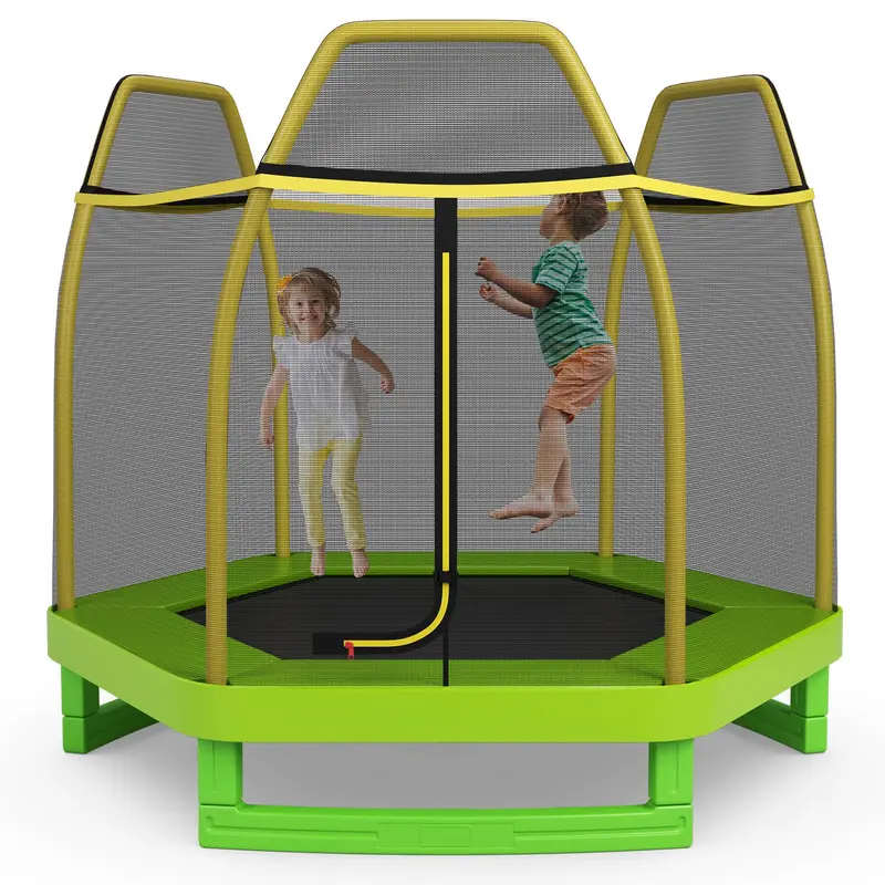 GoPlus-Trampolin für Kinder, 2,13 m (7 Fuß), ASTM-zertifiziert, für Jungen und Mädchen, für Innen- und Außenbereich