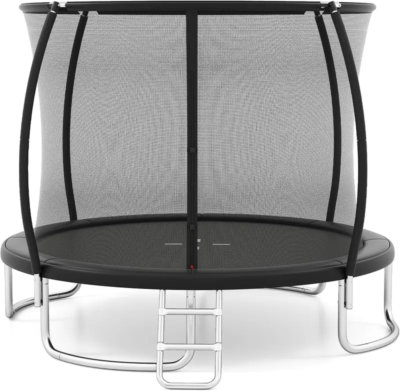 Goplus Trampolin für Kinder, 2,44 m / 3,05 m / 3,66 m (8 ft / 10 ft / 12 ft), ASTM-zertifiziert, robustes Freizeittrampolin mit Sicherheitsnetz 2