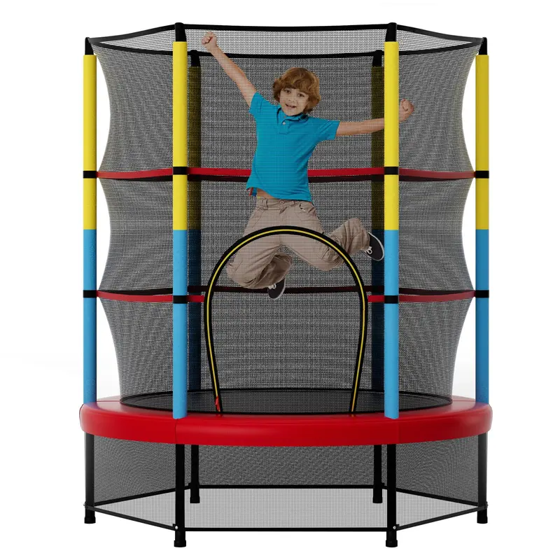 GoPlus-Trampolin für Kinder, 55 Zoll, ASTM-zertifiziert, mit Sicherheitsnetz
