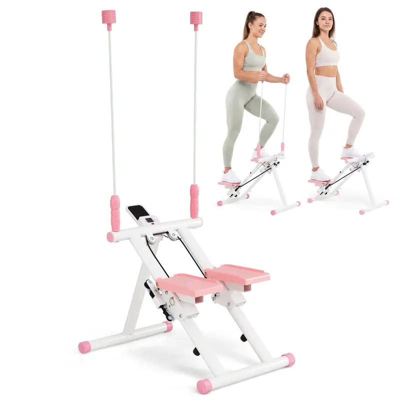 GoPlus Treppensteiger klappbar, vertikaler Klettertrainer mit abnehmbarem Lenker