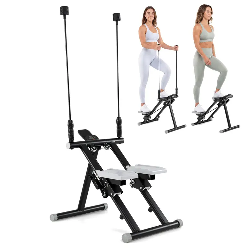 GoPlus Treppensteiger klappbar, vertikaler Klettertrainer mit abnehmbarem Lenker 2