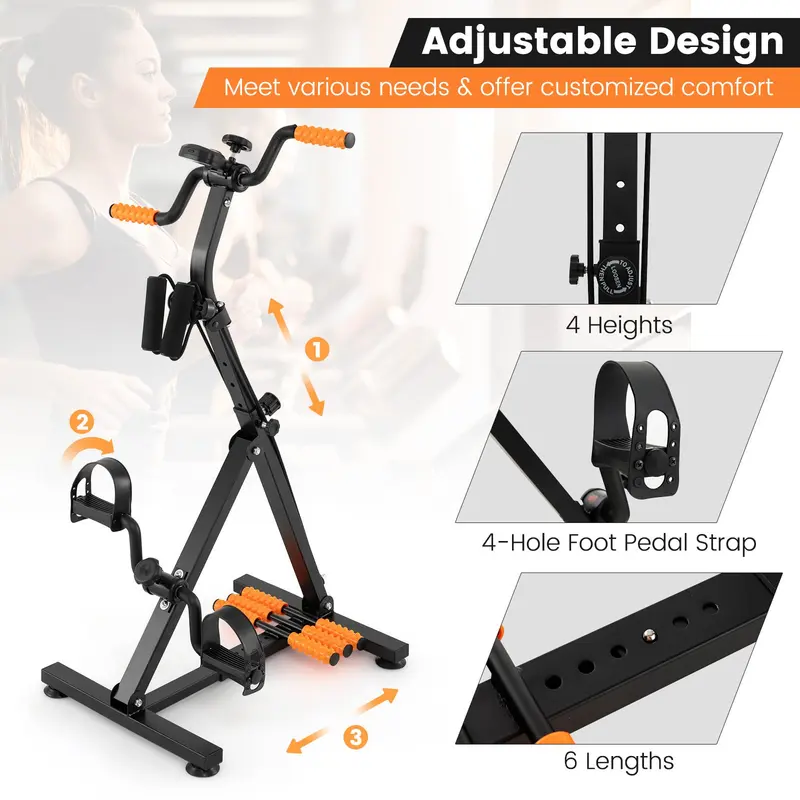 Goplus Trettrainer für Senioren – verstellbarer Hand-, Arm-, Bein- und Knie-Trainingsgerät