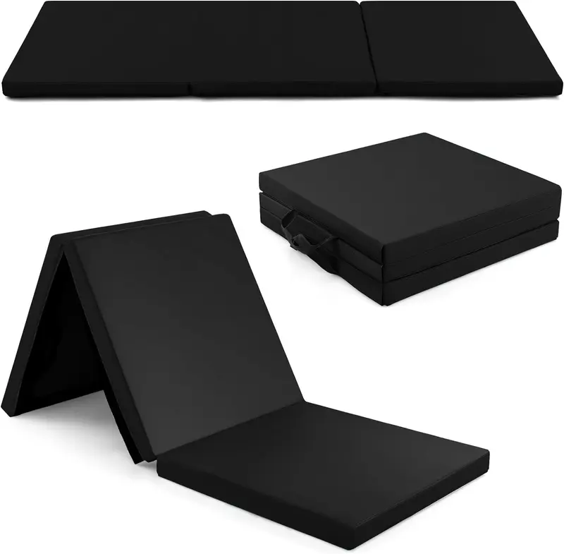 Goplus Übungsmatte zum Turnen, dreifach faltbar, 180 x 60 x 5 cm, mit Tragegriffen