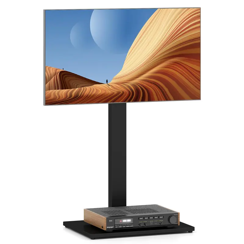 Goplus universeller TV-Ständer für Fernseher von 32–70 Zoll mit einer Tragkraft bis zu 50 kg – höhenverstellbarer TV-Halterungsständer mit AV-Ablage