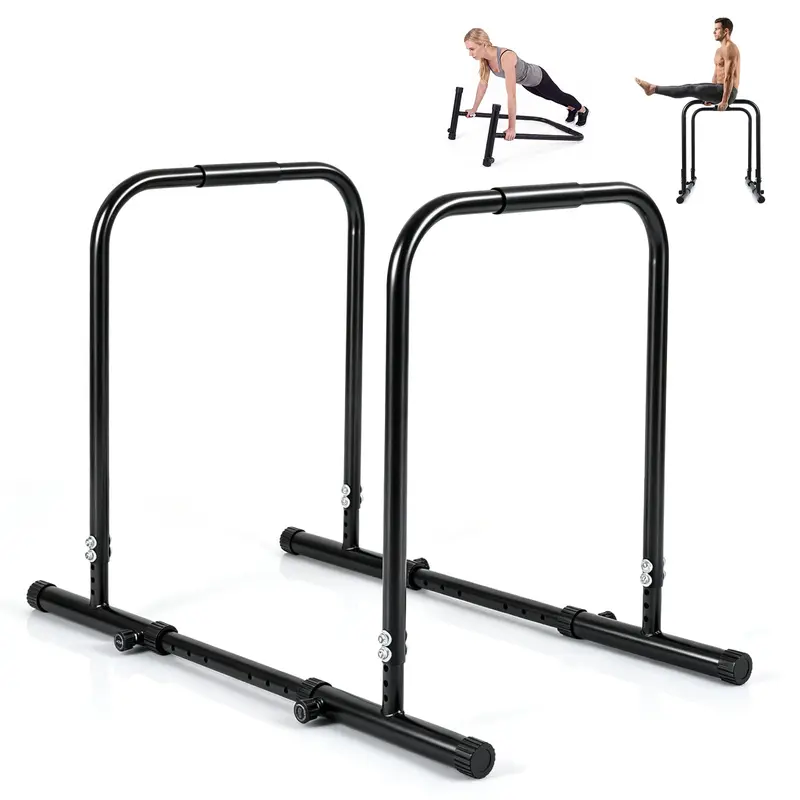 Goplus verstellbare Dip-Stange, robuste Parallettes und Push-up-Ständer mit einer Tragkraft von bis zu 300 kg