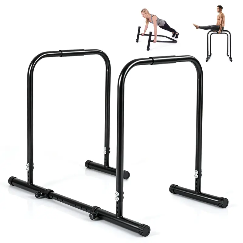 Goplus verstellbare Dip-Stange, tragbare Fitness-Dip-Station für Heimstudio und Calisthenics